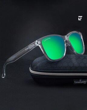 full-rim polarized square sunglasses