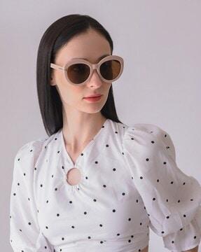 full-rim stylised lens circular sunglasses