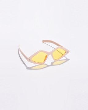 full-rim stylised lens wrap sunglasses