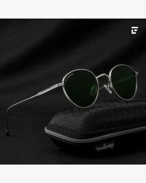 full-rim uv-protected round sunglasses