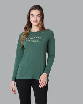 full sleeve & round-neck lounge t-shirt