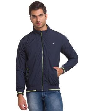 full-sleeve bikers jacket with zip front