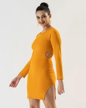 full-sleeve bodycon dress