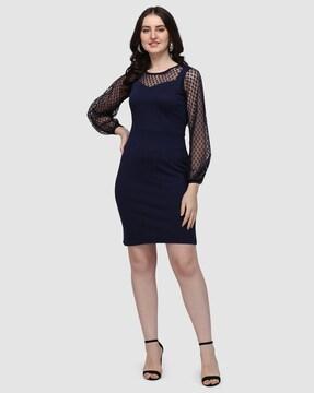 full-sleeve bodycon dress