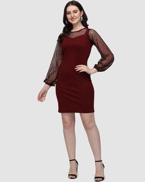 full-sleeve bodycon dress