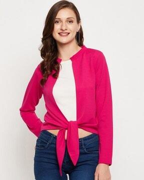 full-sleeve bolero with tie knot