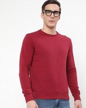 full-sleeve crew-neck sweatshirt