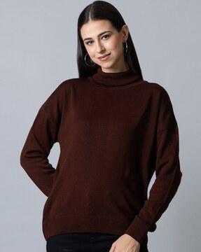 full-sleeve high-neck pullover