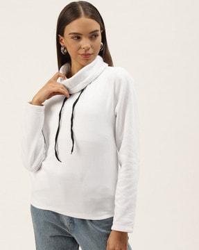 full-sleeve hooded sweatshirt