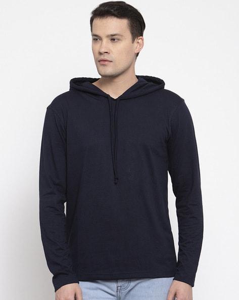 full-sleeve hooded t-shirt