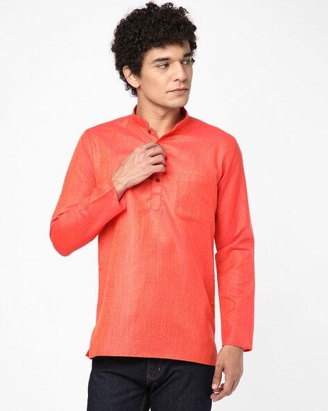 full-sleeve mandarin-collar kurta