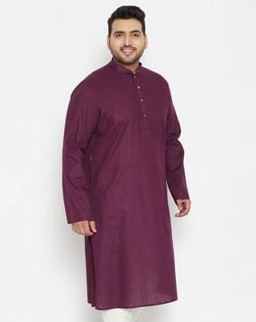 full-sleeve mandarin-collar kurta