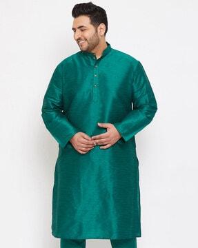 full-sleeve mandarin-collar kurta