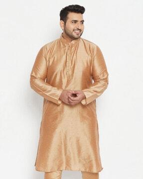 full-sleeve mandarin-collar kurta