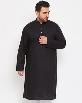 full-sleeve mandarin-collar kurta