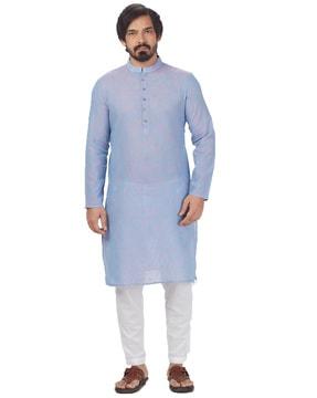 full-sleeve mandarin-collar long kurta