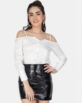 full-sleeve off-shoulder top