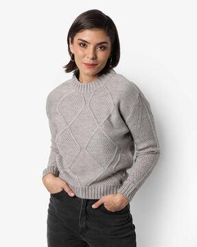 full sleeve round-neck sweater