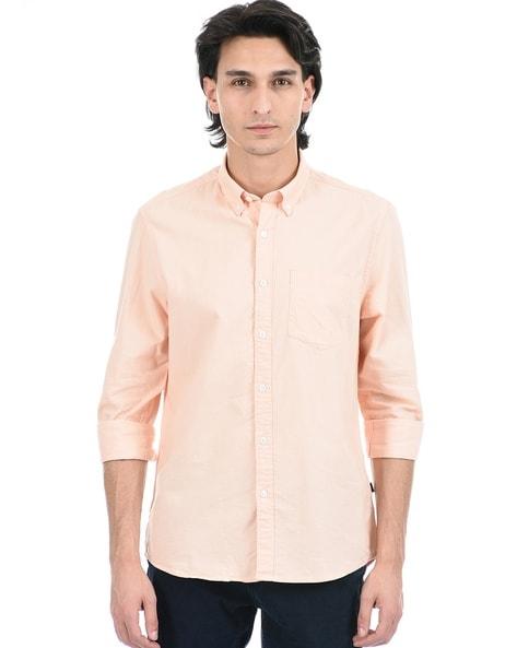full sleeve shirt with button-down collar