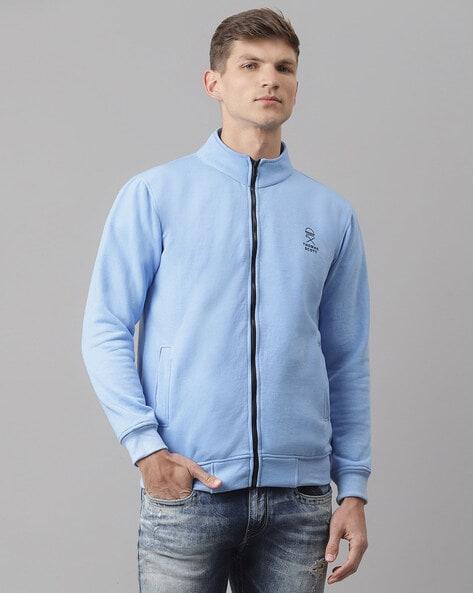 full sleeve sweatshirt with front zip closure