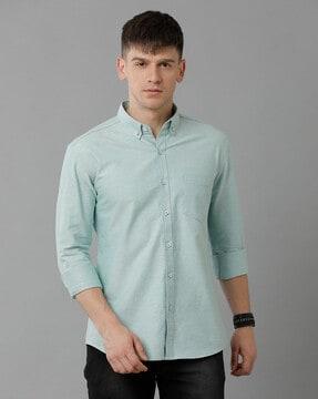 full-sleeves shirt with button-down collar
