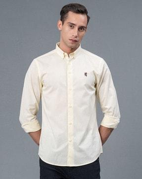 full-sleeves shirt with button-down collar