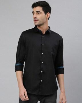 full sleeves  slim fit shirt