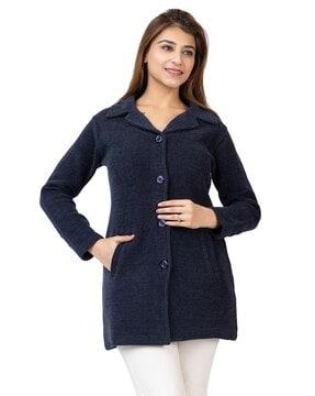 full-sleeves cardigan with button-closure