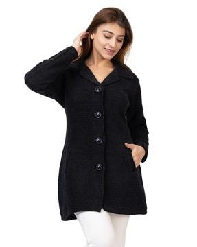 full-sleeves cardigan with button-closure