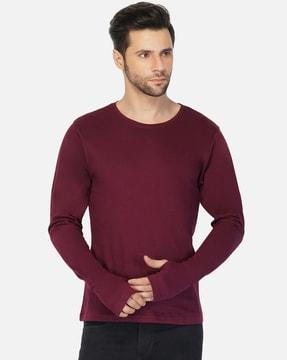 full-sleeves crew-neck t-shirt