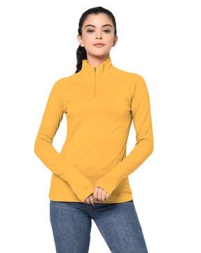 full sleeves henley neck t-shirt