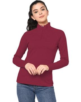 full sleeves henley neck t-shirt