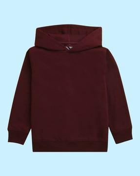full-sleeves hooded sweatshirt