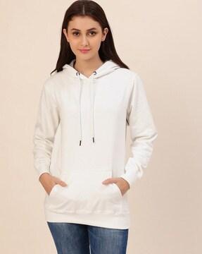 full-sleeves hoodie with kangaroo pocket