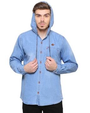 full sleeves hoodie with patch pocket
