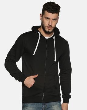 full sleeves hoodie with zip-placket