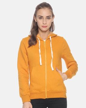 full sleeves hoodie with zip-placket