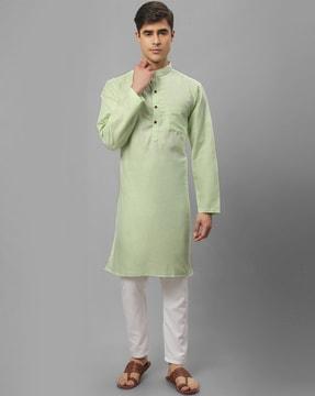 full-sleeves kurta with patch pocket