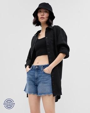 full sleeves loose fit linen tunic shirt