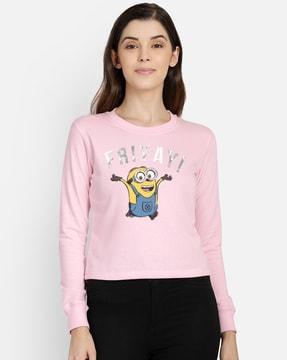 full sleeves minions short sweatshirt