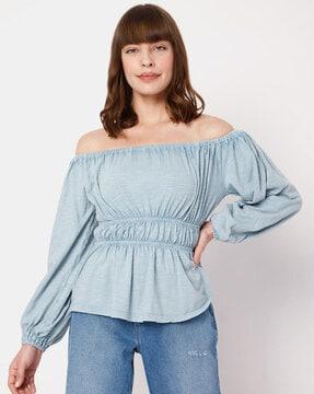 full sleeves off shoulder top