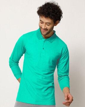 full-sleeves polo t-shirt