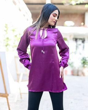 full sleeves round-neck  top