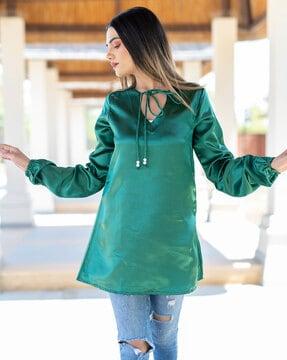 full sleeves round-neck  top