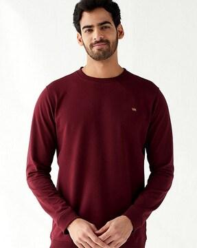 full-sleeves round-neck sweatshirt