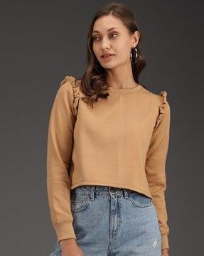 full-sleeves round-neck sweatshirt