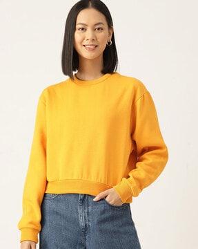 full-sleeves round-neck sweatshirt