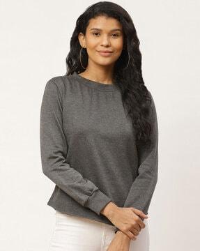 full sleeves round-neck sweatshirt