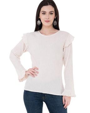 full sleeves round-neck top
