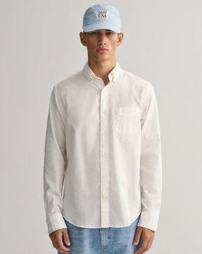 full-sleeves shirt with button-down collar